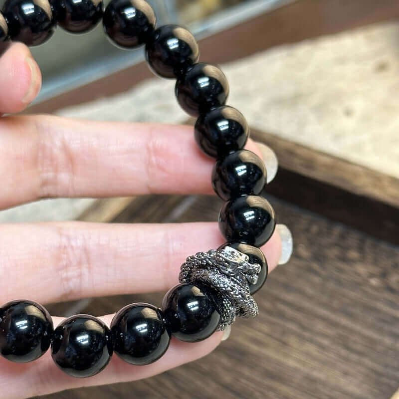 Obsidian Dragon Bracelet - Enhance Personal Power