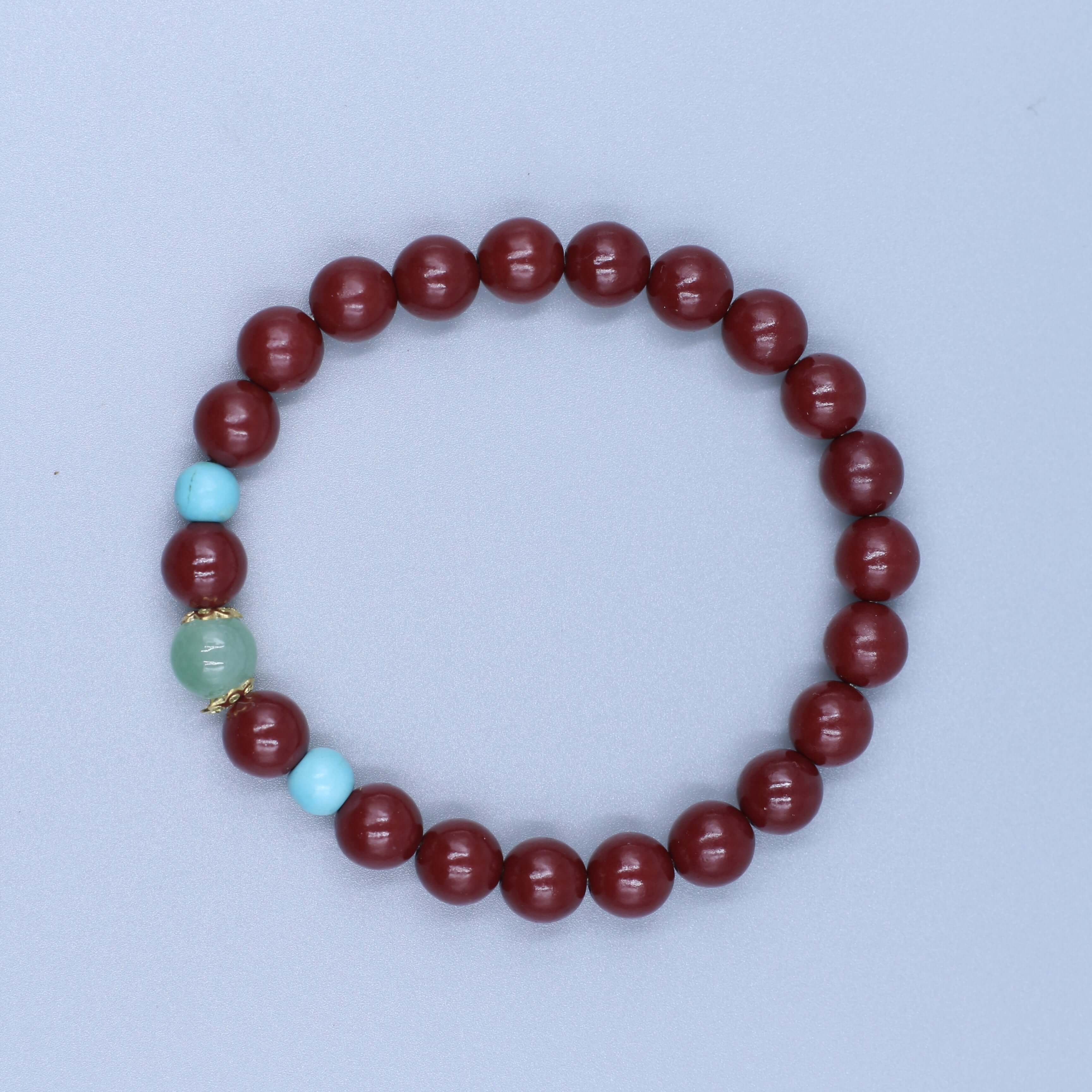 Cinnabar Nephrite Jade Bracelet - Enhance Your Energy