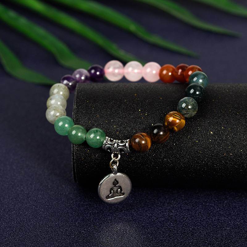 7 Chakra Healing Bracelet-Harmony & Balance with natural gemstones for chakra energy and healing attributes