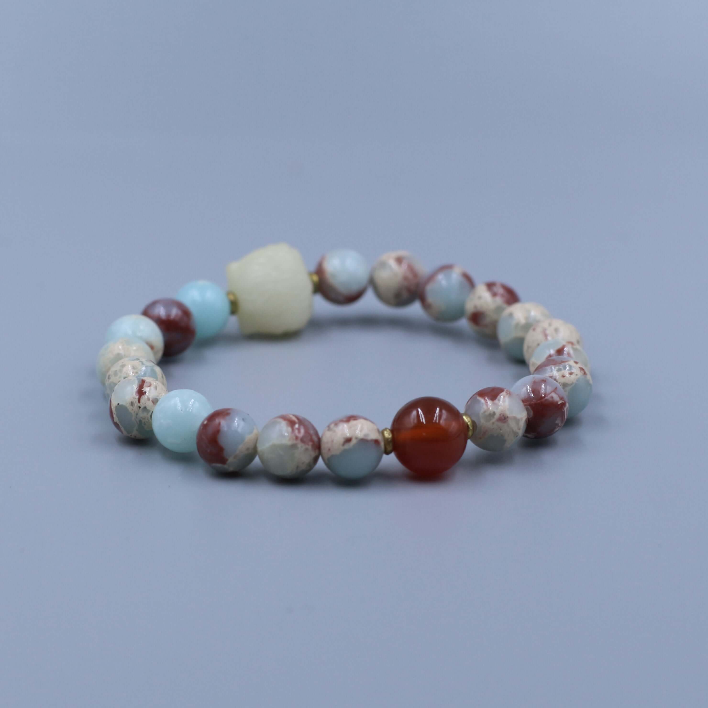 ShouShan Stone Bracelet - Dancing Lion Red Agate Bracelet For Harmony And Protection