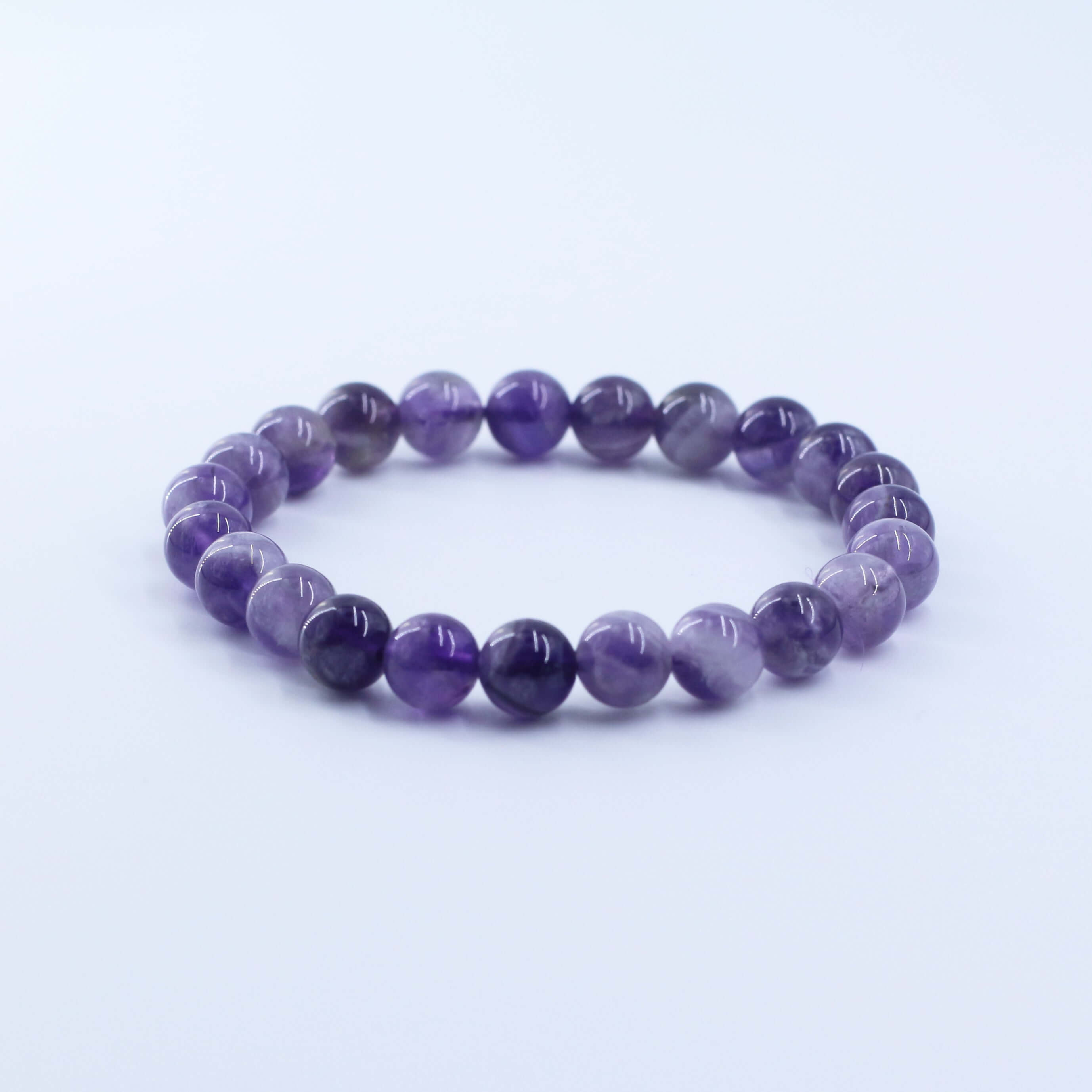 Dreamy Amethyst Bracelet for wisdom and spirituality, featuring pure crystal beads, enhances creativity and positive energy.