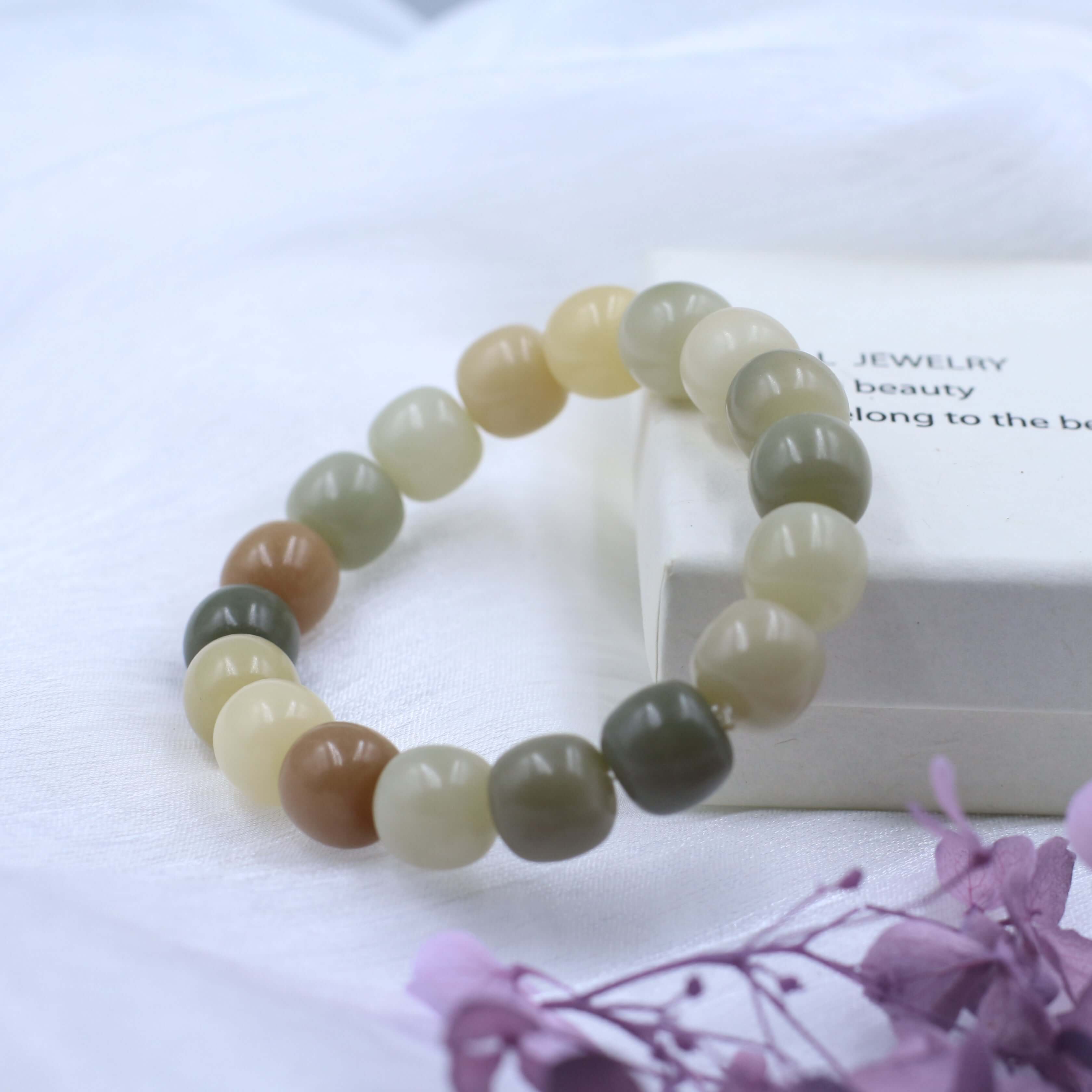 Milky Green Bodhi Bracelet-Wisdom & Peace