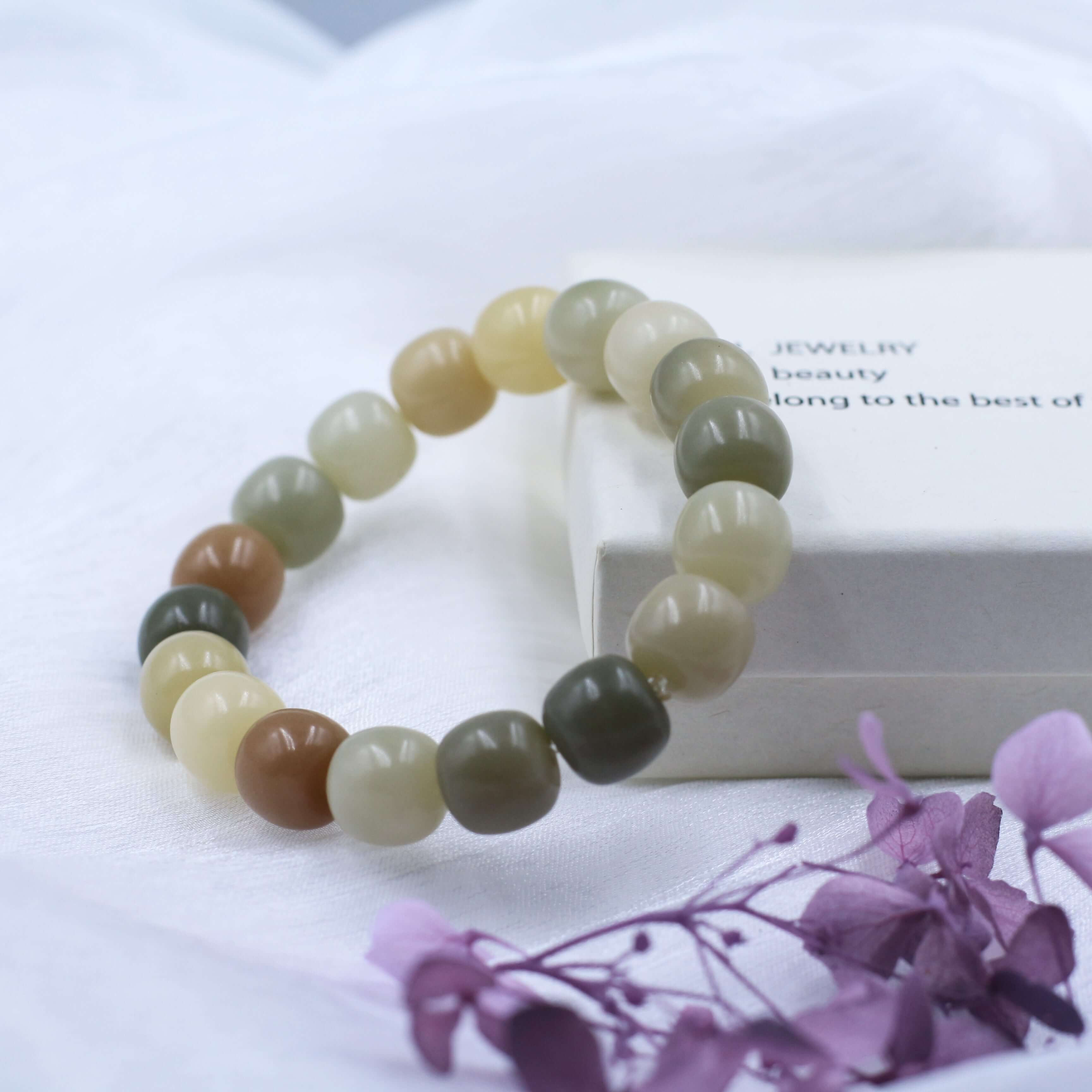 Milky Green Bodhi Bracelet-Wisdom & Peace