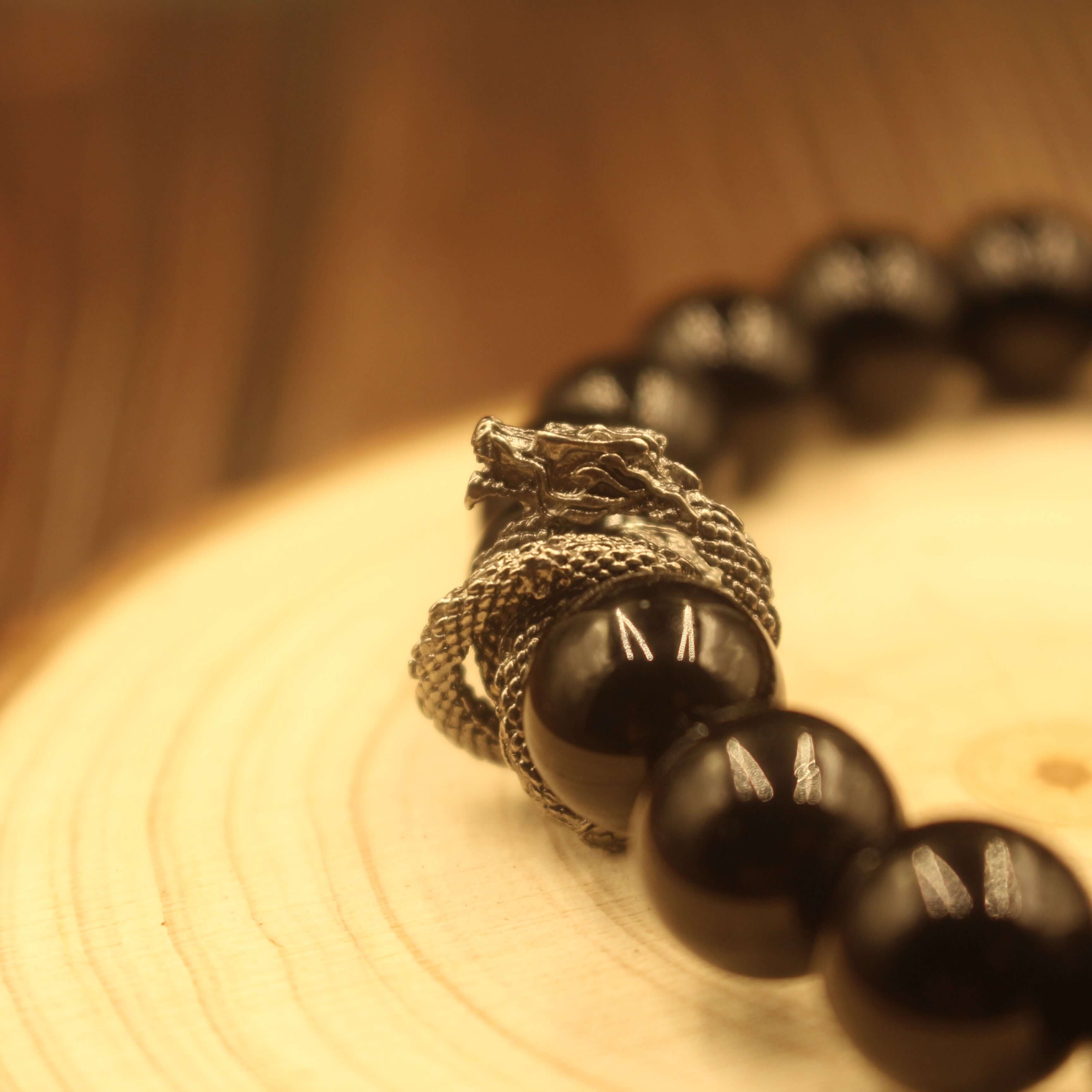 Obsidian Dragon Bracelet - Enhance Personal Power