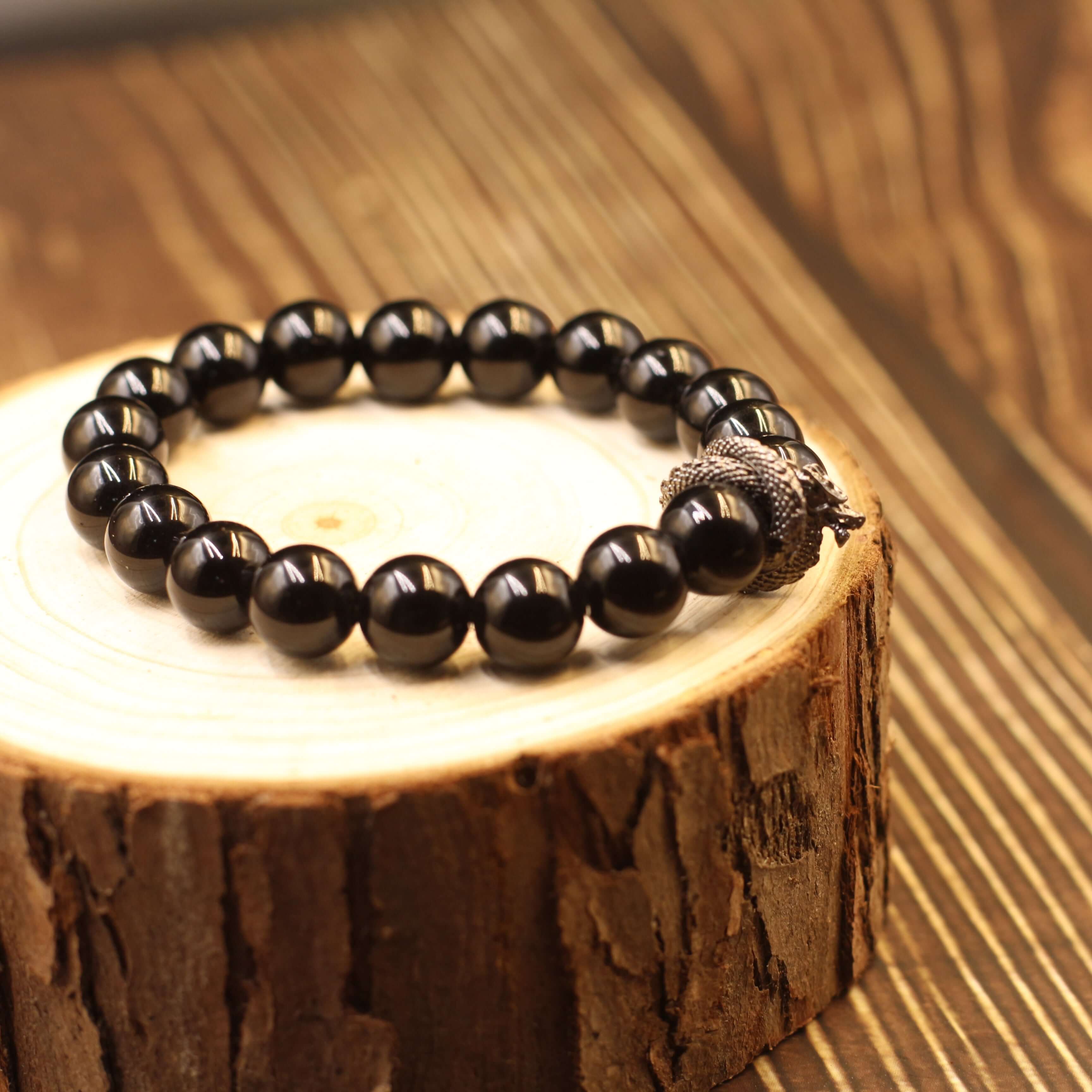 Obsidian Dragon Bracelet - Enhance Personal Power