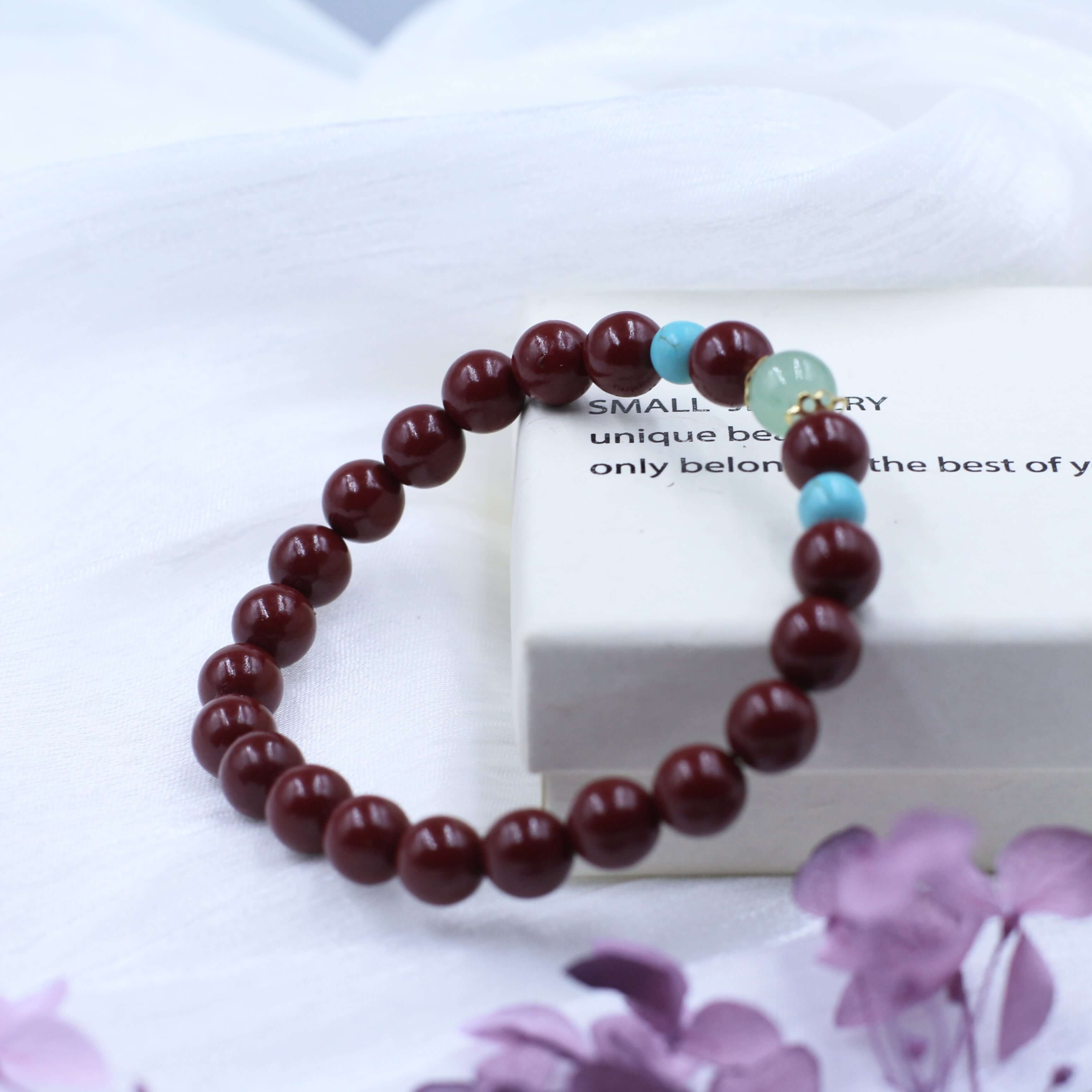 Cinnabar Nephrite Jade Bracelet - Enhance Your Energy