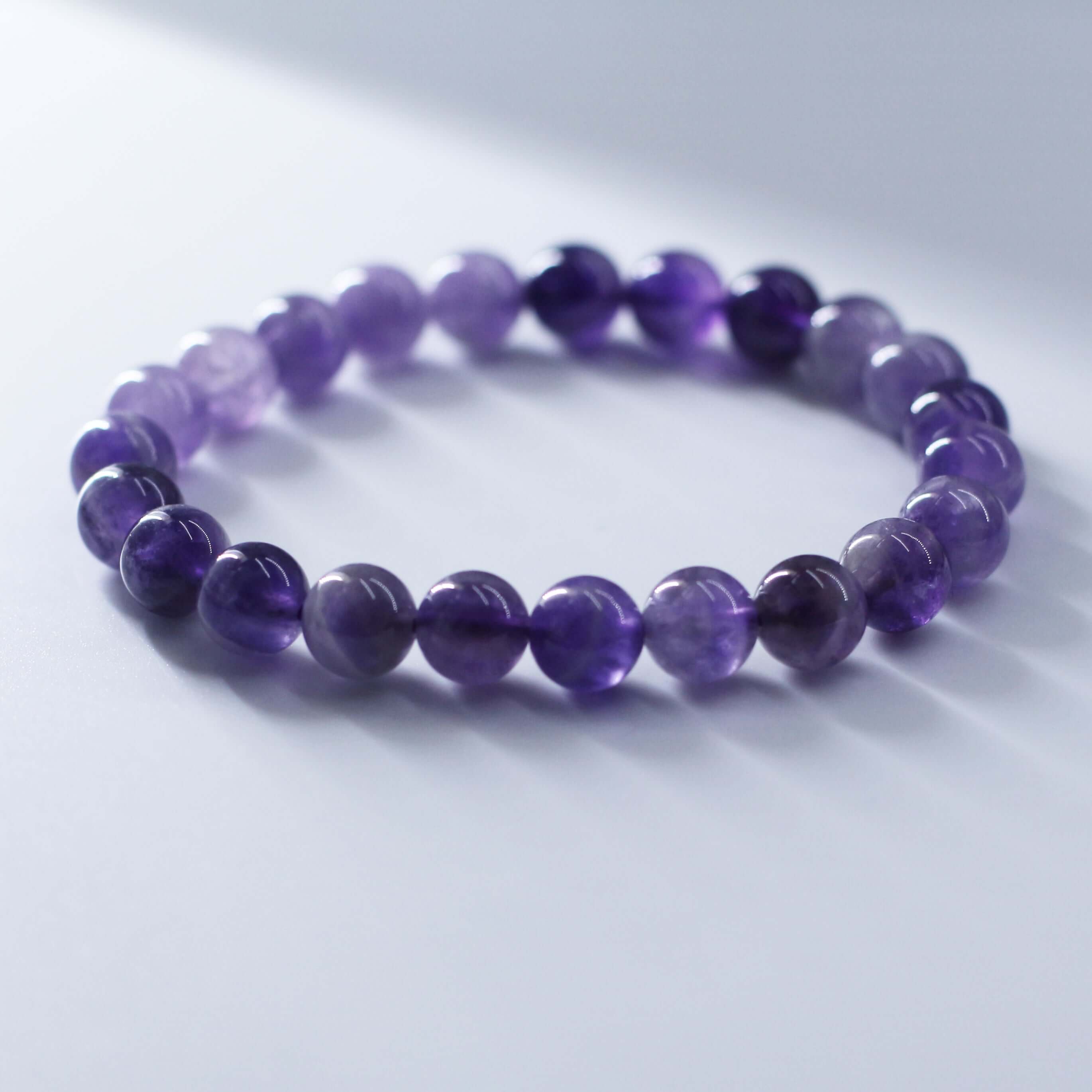 Dreamy Amethyst Bracelet - Wisdom, spiritual enhancement with pure crystal beads, boosts creativity and dispels negative energies.