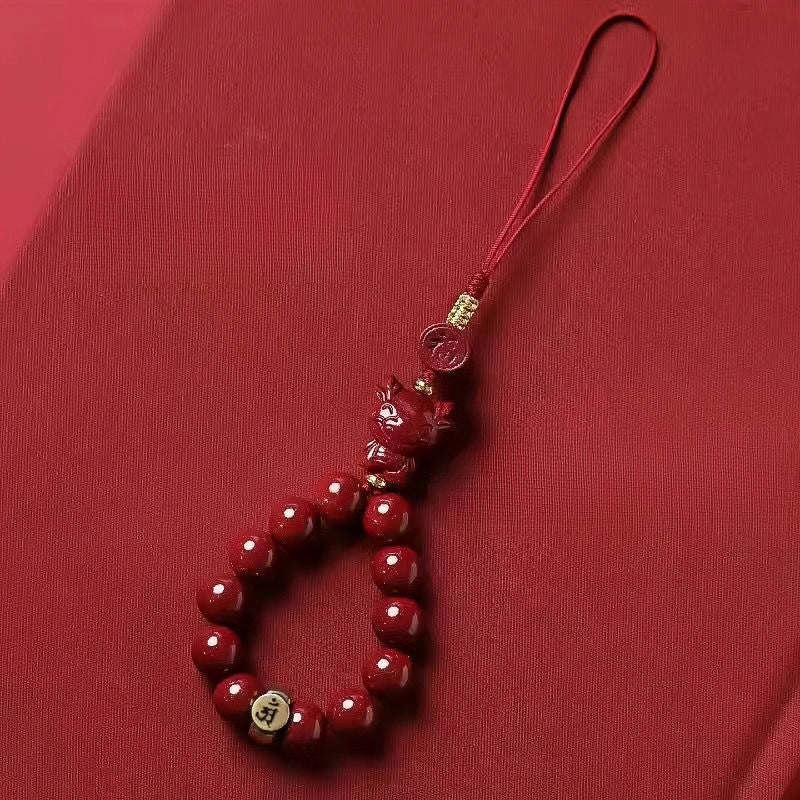 Cinnabar Lucky Charm Phone Strap