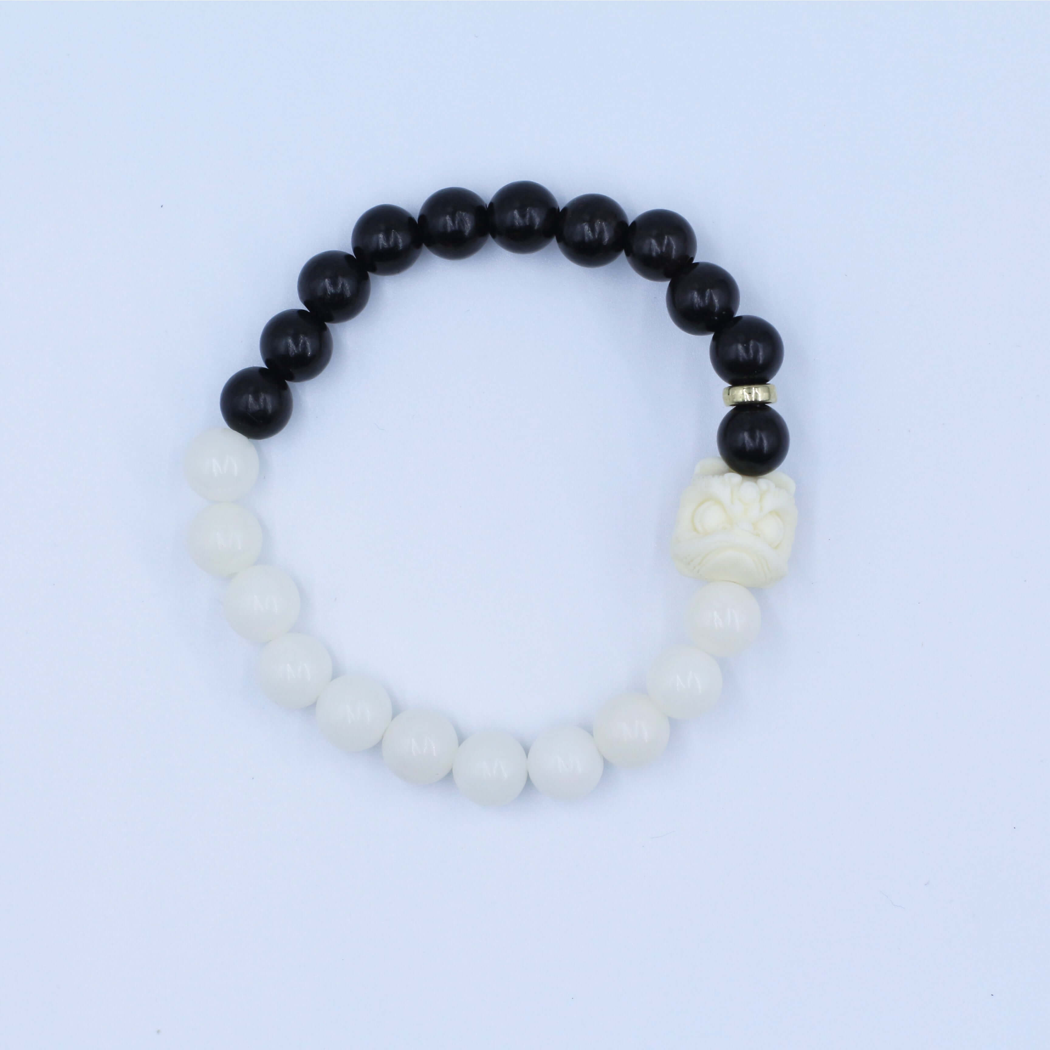 Ebony Bodhi Dancing Lion Bracelet - Attract Balance in your life with Feng Shui 