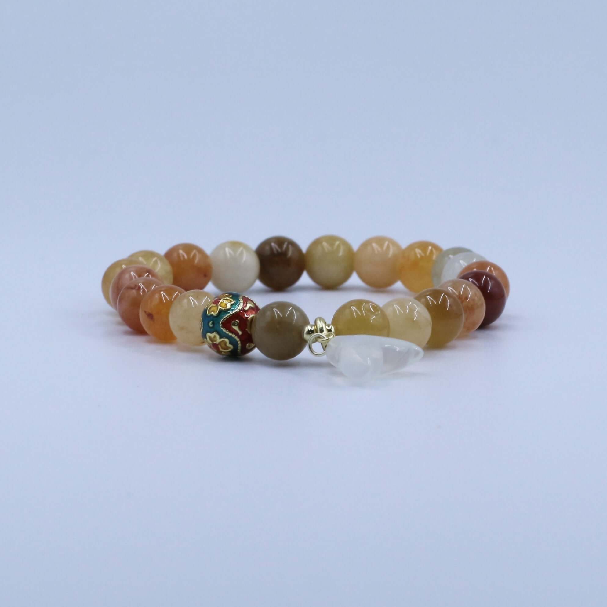 Gold Silk Jade Bracelet - Fishtail For Wealth in your life with Feng Shui