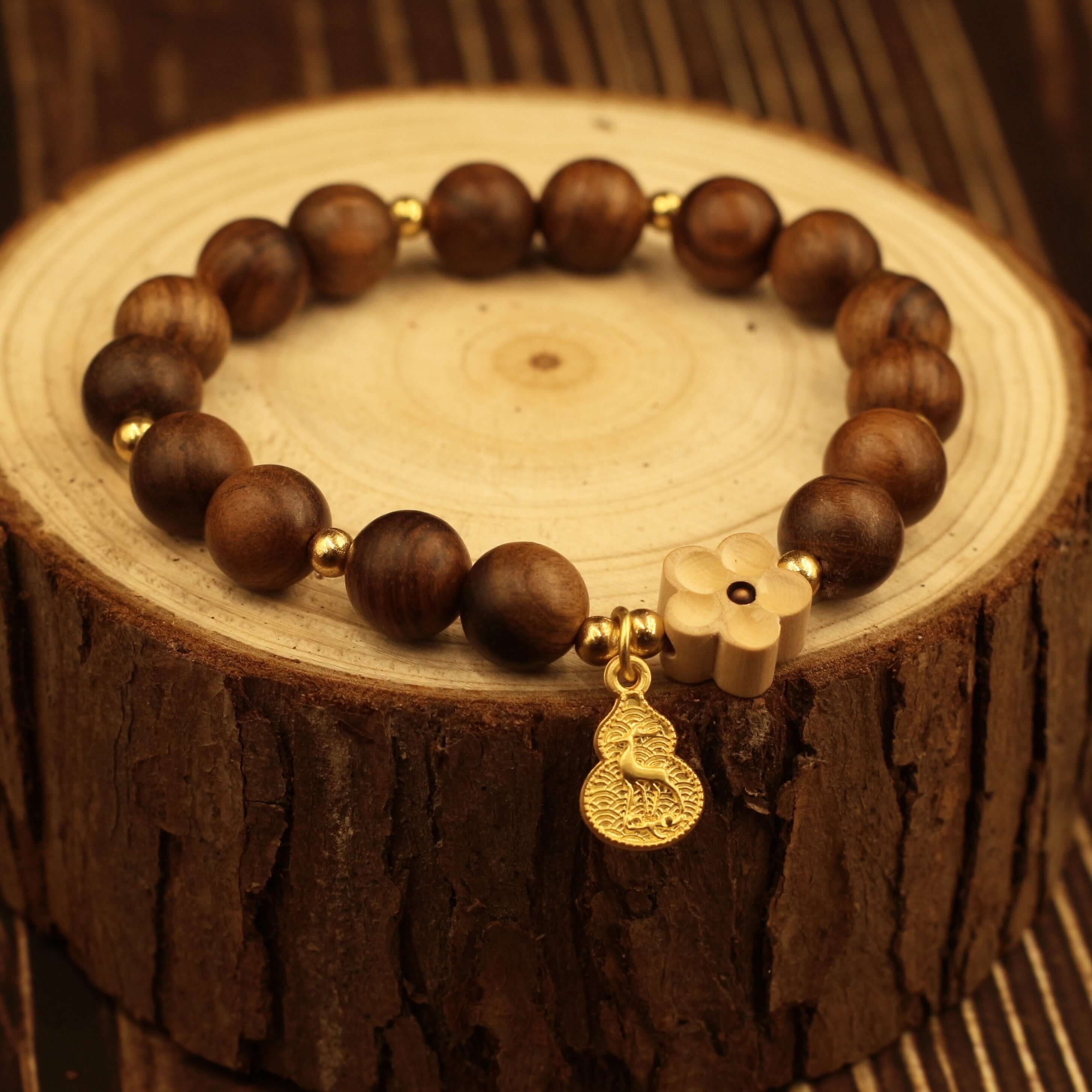 Lotus & Deer Bracelet - For Peace and Harmony in Feng Shui