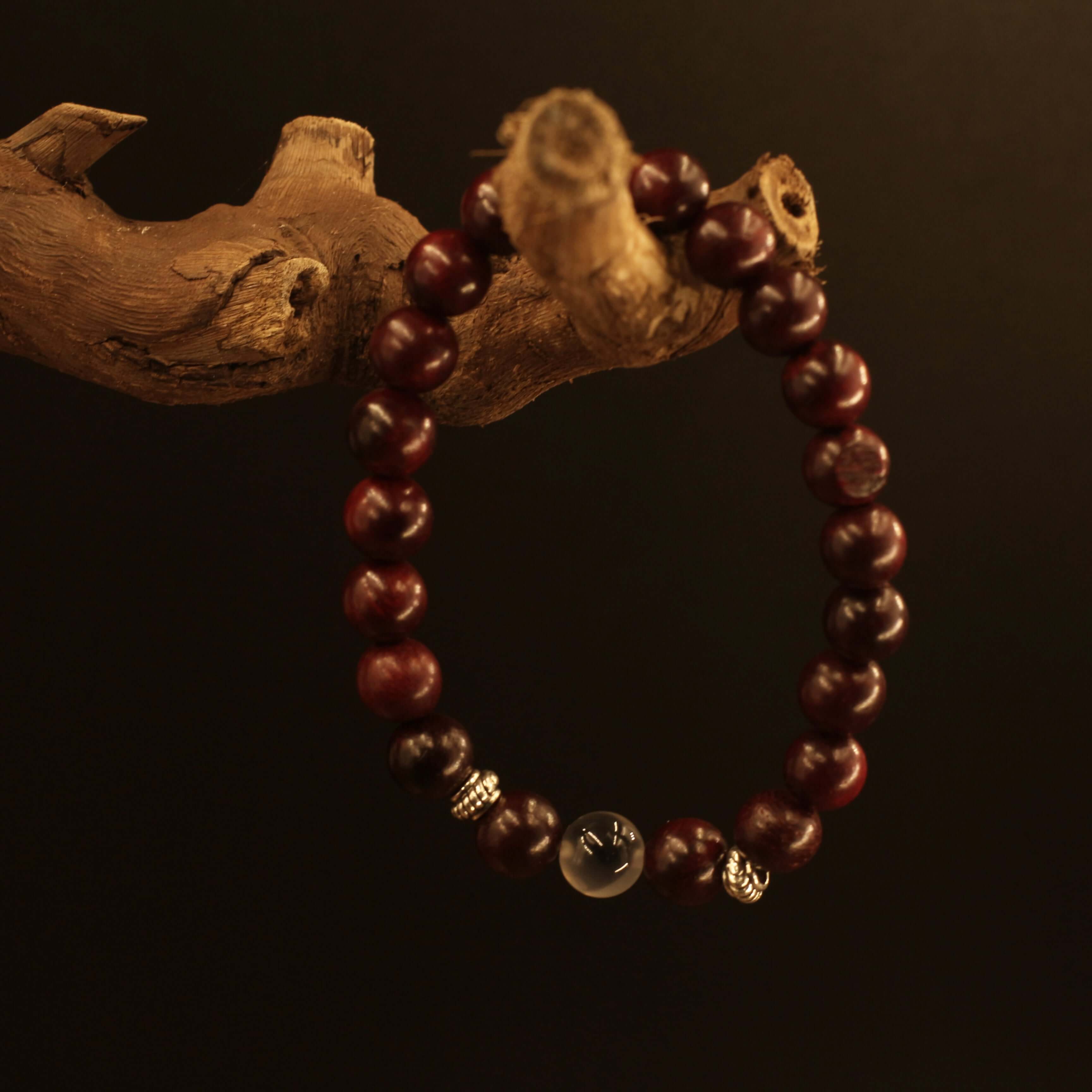 Blood Sandalwood Sugared Agate Bracelet - Looking for Vitality and Harmony in life with Feng Shui