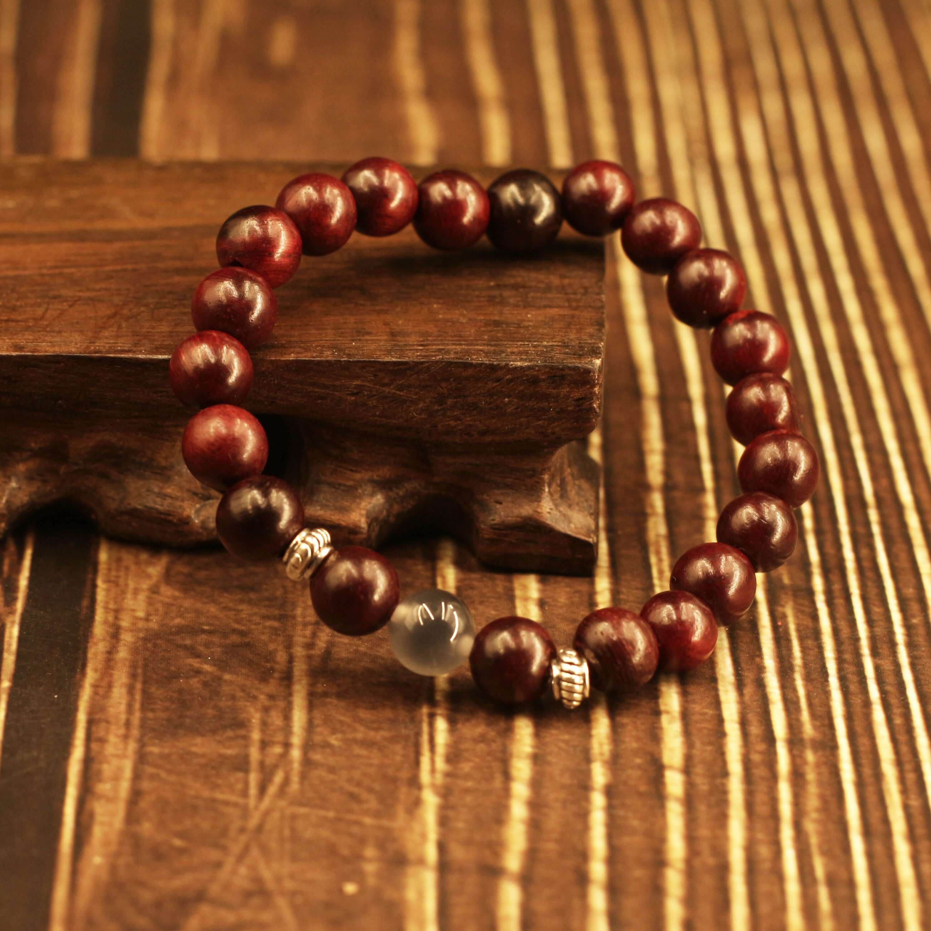 Blood Sandalwood Sugared Agate Bracelet - Looking for Vitality and Harmony in life with Feng Shui