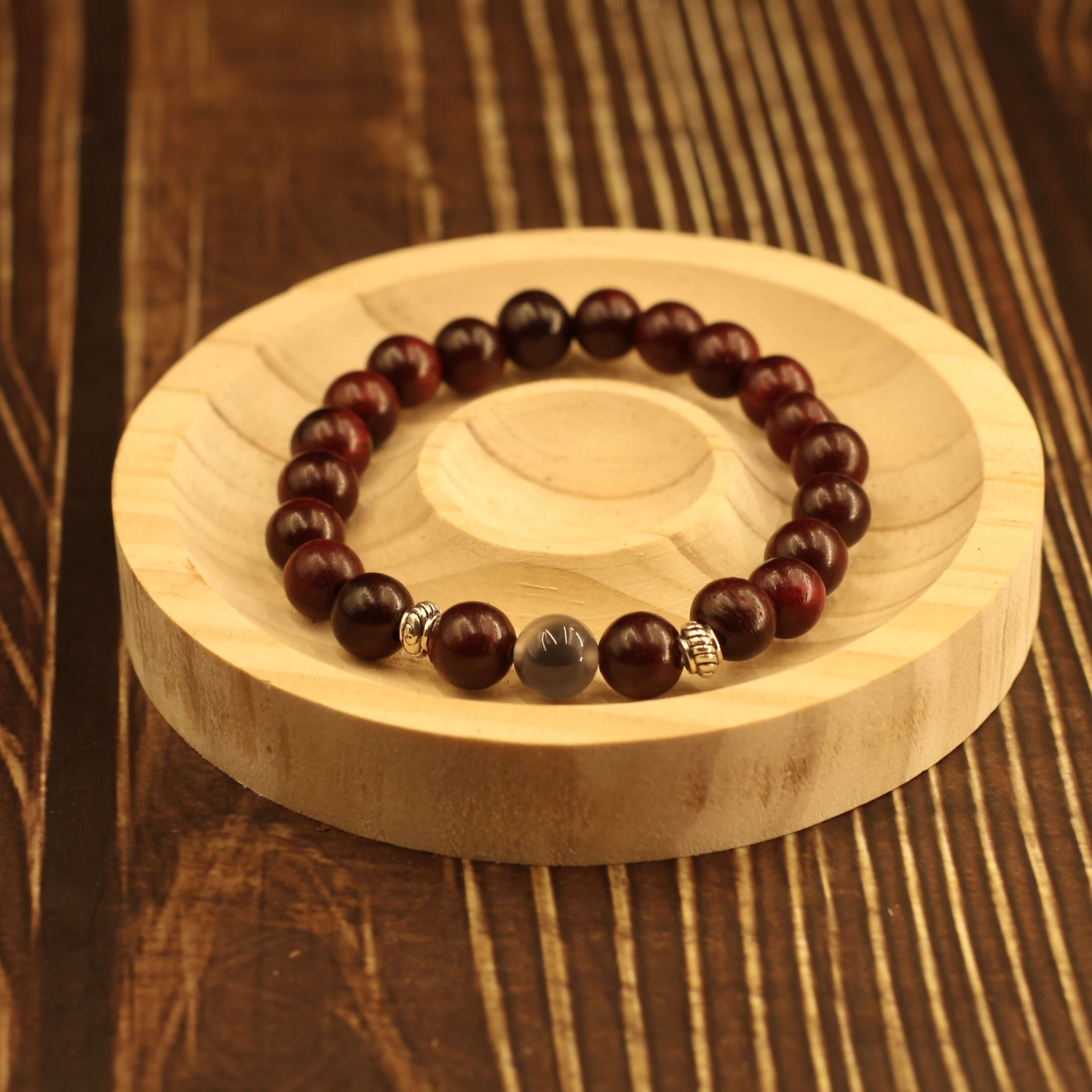 Blood Sandalwood Sugared Agate Bracelet - Looking for Vitality and Harmony in life with Feng Shui