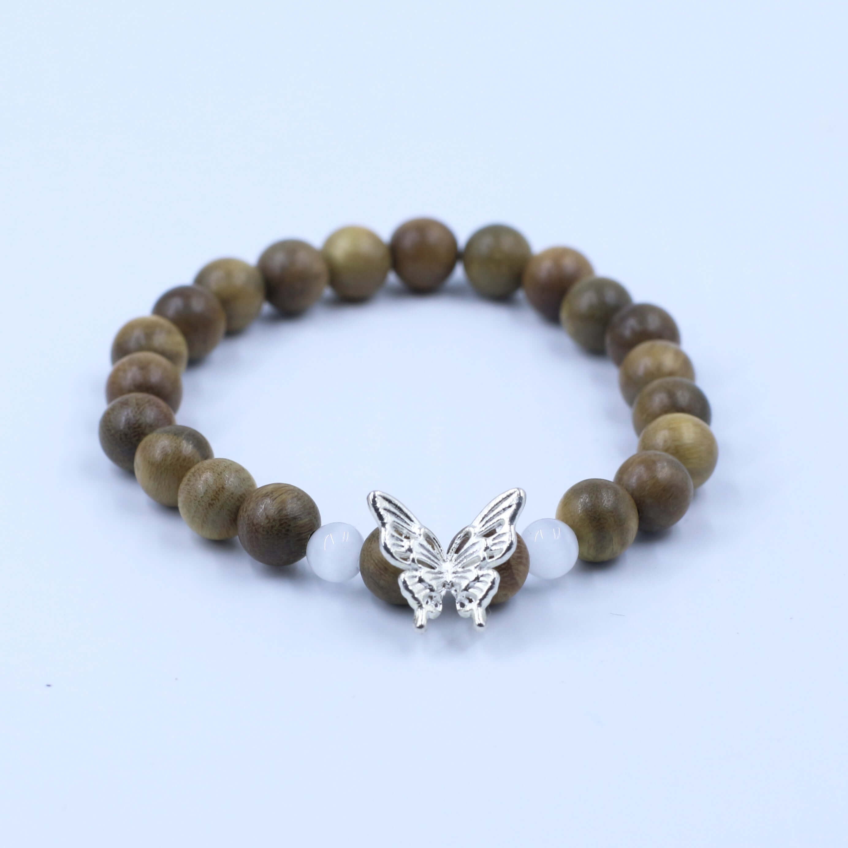 Green Sandalwood Butterfly Bracelet - Find New Power in your life with Feng Shui