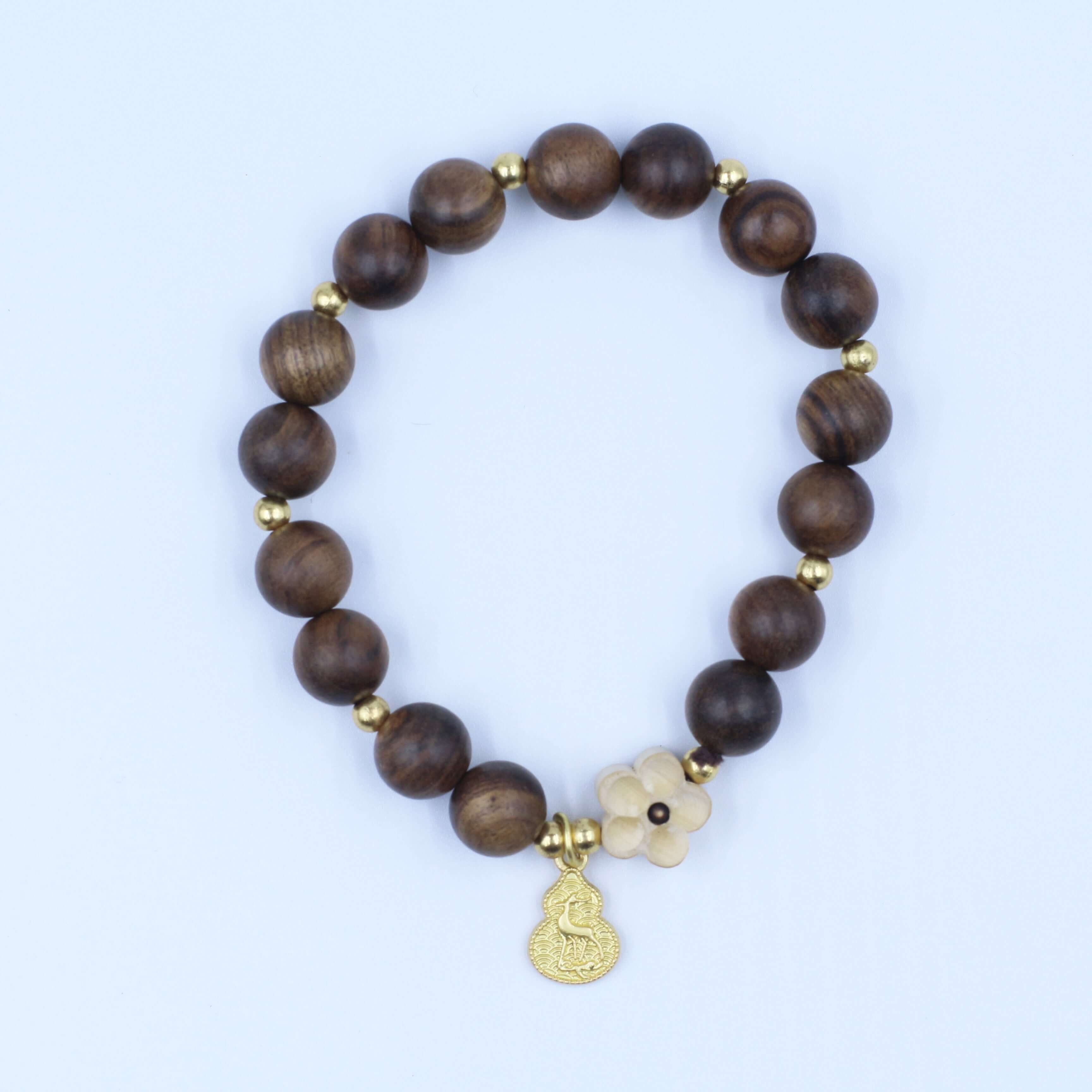 Lotus & Deer Bracelet - For Peace and Harmony in Feng Shui